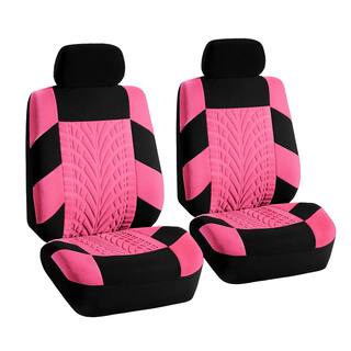 FH Group Polyester 47 in. x 23 in. x 1 in. Travel Master Full Set Car Seat Covers DMFB071115PINK