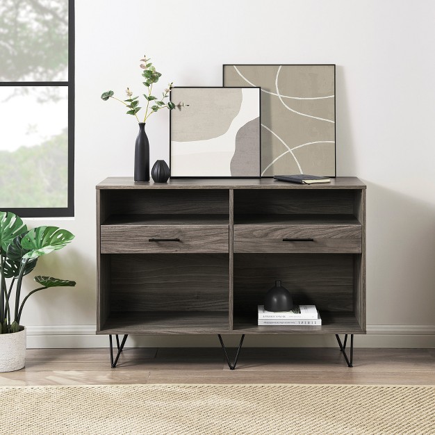 Modern Hairpin Leg Storage Console Table Saracina Home