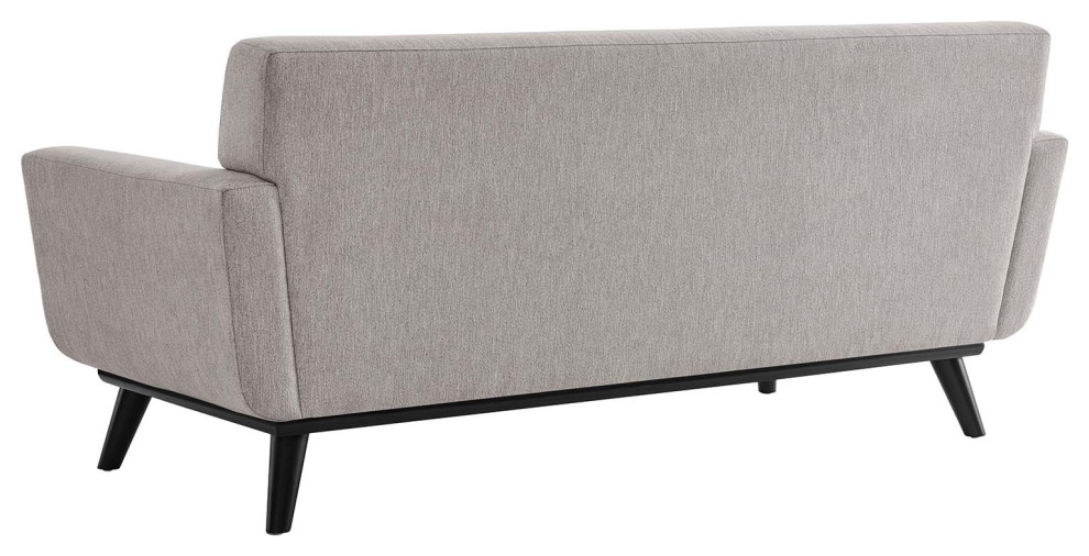 Loveseat Sofa  Beige  Fabric  Modern  Mid Century Hotel Lounge Cafe Lobby   Modern   Loveseats   by House Bound  Houzz