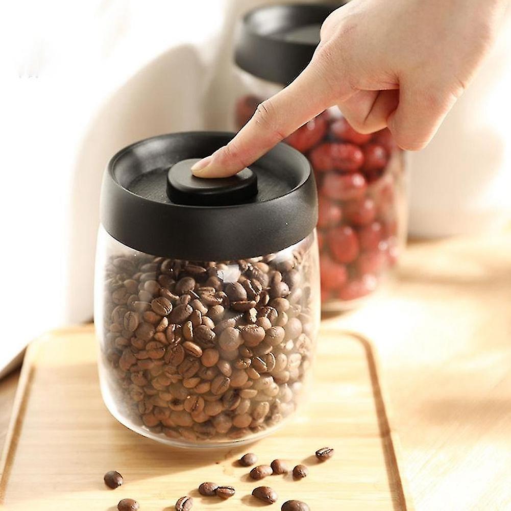 Coffee Bean Storage Container Glass Vacuum Jar Sealed Nordic Kitchen Storage Snack Tea Milk Powder