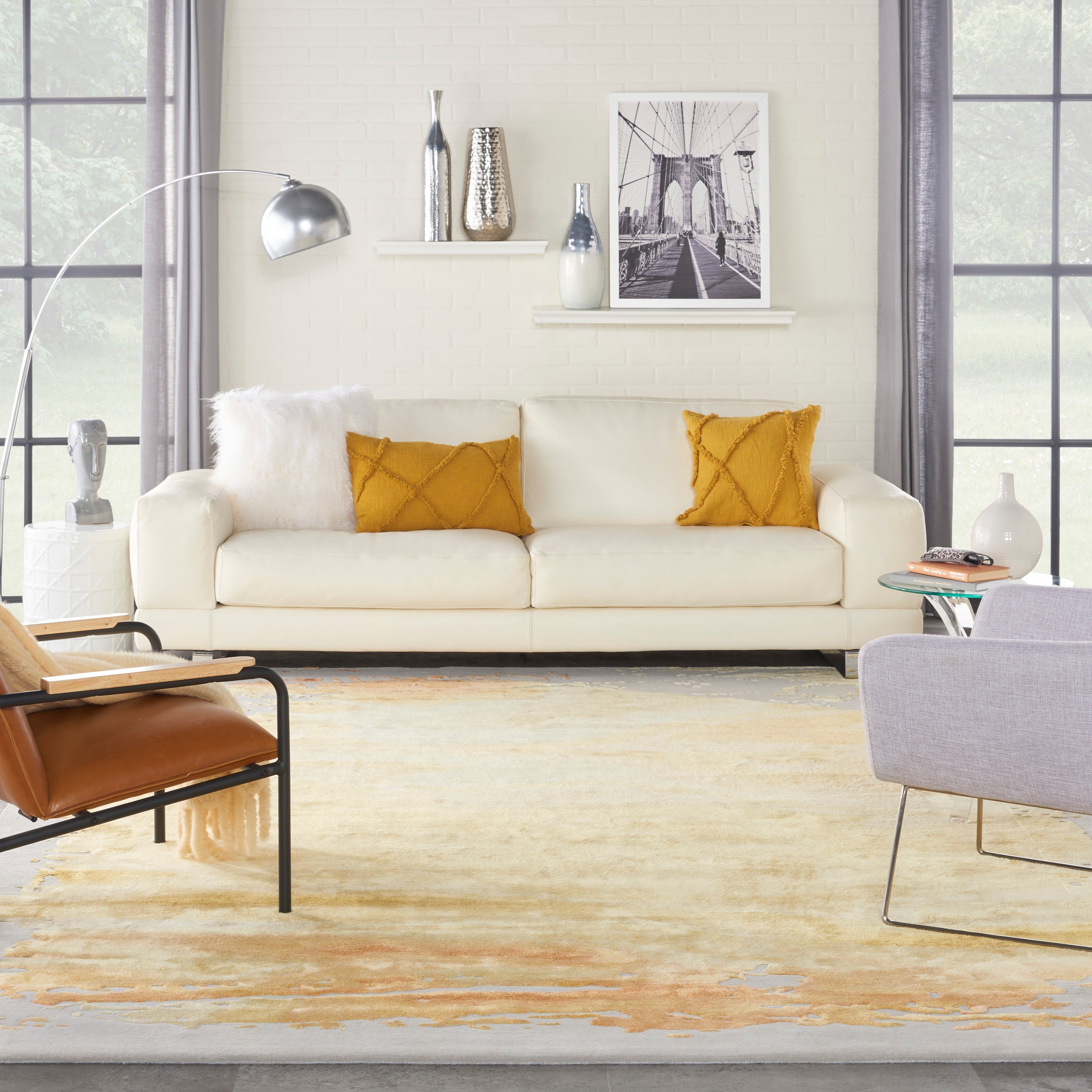 Prismatic Grey/Gold Rug