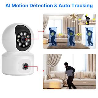 LiVIE Wired 2MP Indoor Surveillance Home Security Camera with Dual Cameras and 2-Way Audio SWC016