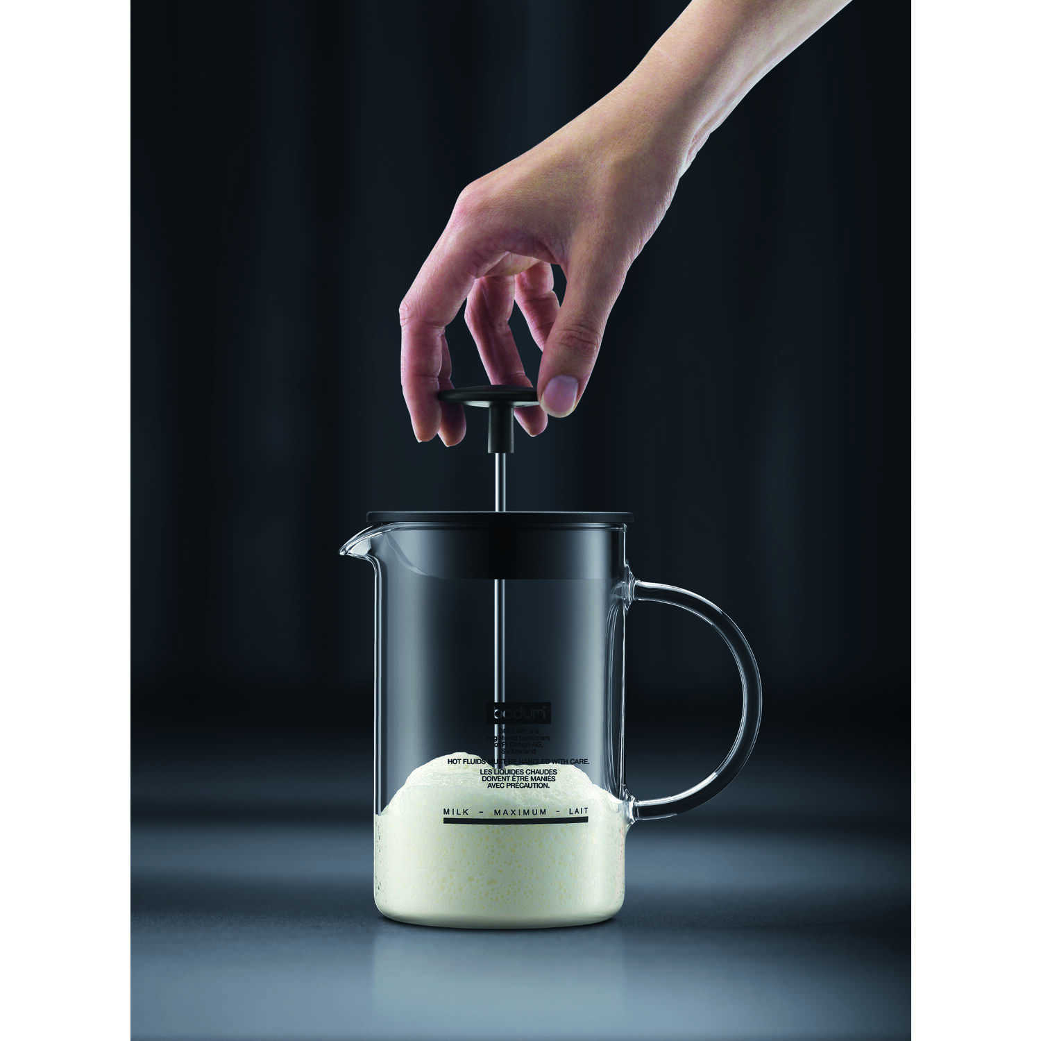 Bodum LATTEO Black/Clear Glass Milk Frother