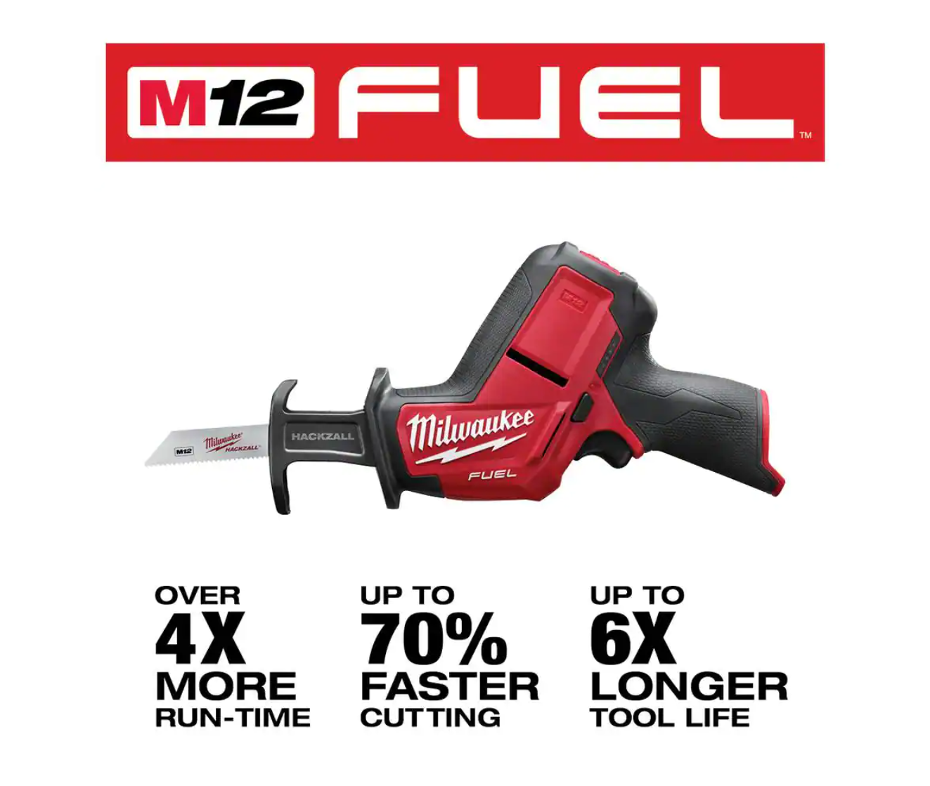 Milwaukee 2520-20 M12 FUEL 12V Lithium-Ion Brushless Cordless HACKZALL Reciprocating Saw (Tool-Only)