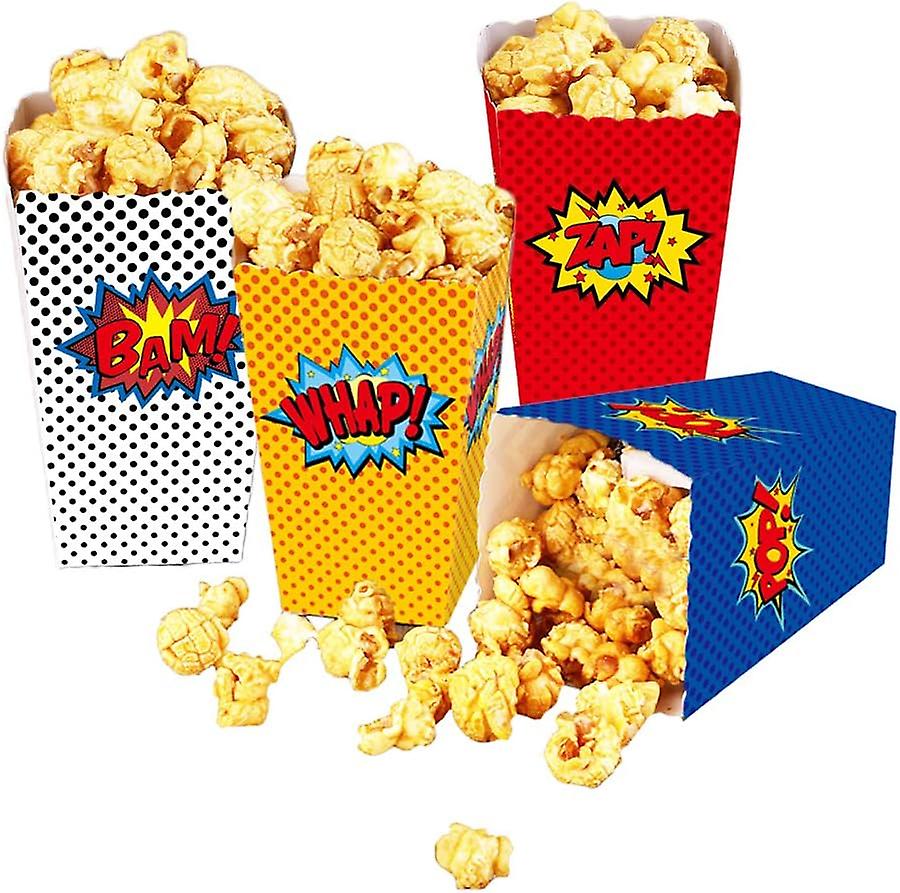 24 Pcs Superhero Party Popcorn Boxes