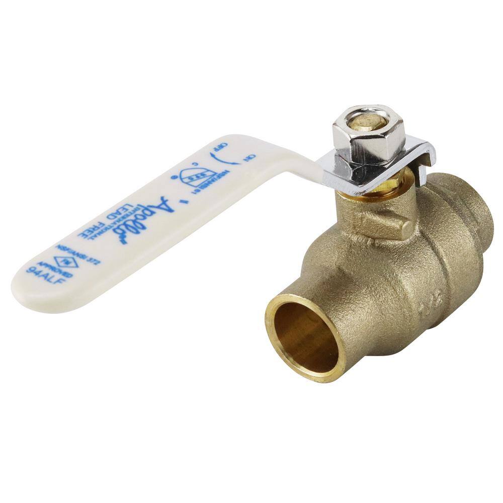 Apollo 12 in. Lead Free Brass SWT x SWT Ball Valve 94ALF20301A