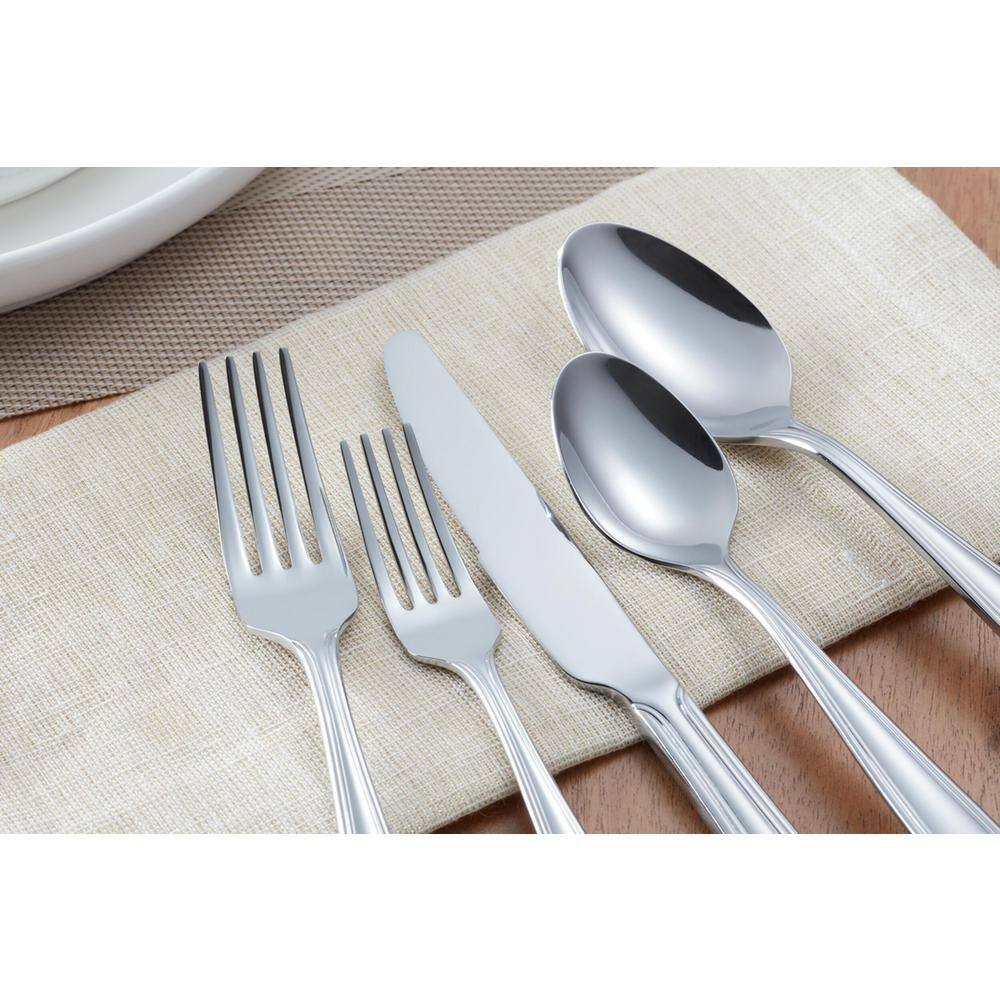 Home Decorators Collection Lora 45-Piece Stainless Steel Flatware Set (Service for 8) KS0991-45P