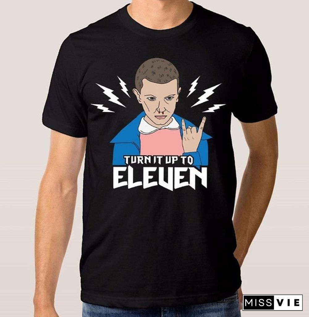 Stranger Things Eleven Men's Fashion Graphic Tee T-Shirt