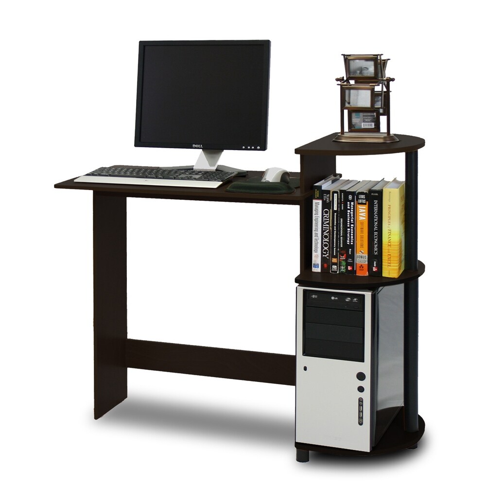 Porch   Den Baruch Compact Modern Wood Computer Desk with Shelves