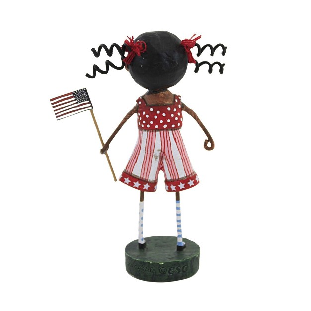 Lori Mitchell American Dream One Figurine 6 0 Inches Patriotic Flag Stars 14487 Polyresin Red