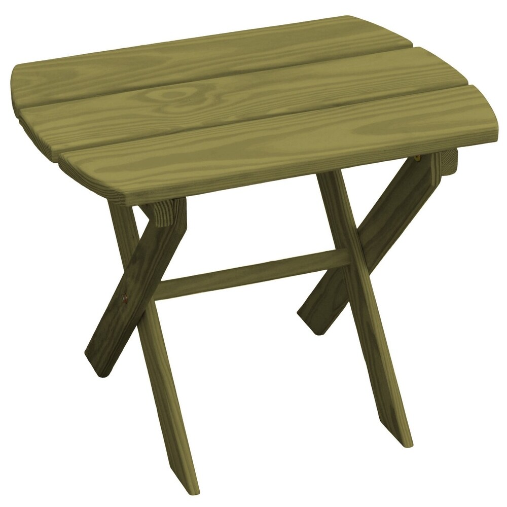 Pine Folding Oval End Table