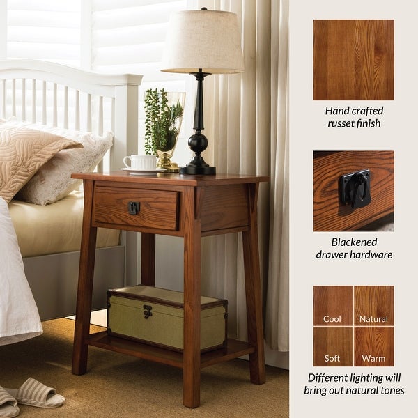 Leick Home Mission End Table with Drawer