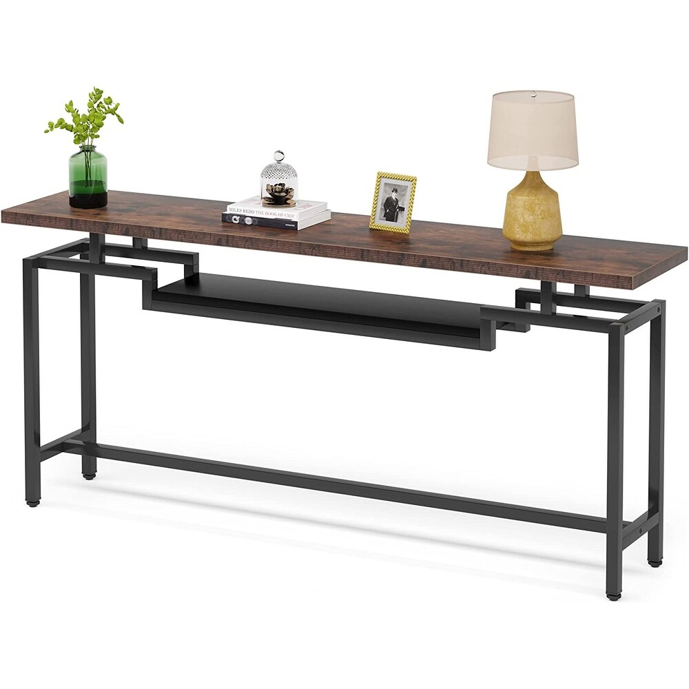 70.9 Inches Console Table  Narrow Long Sofa Tabl Entryway Table for Hallway  Living Room