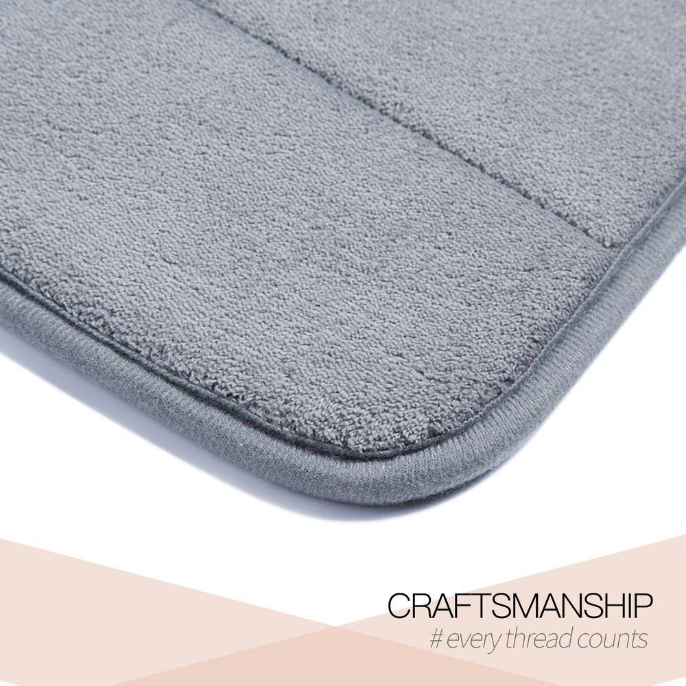 Betus Luxury Memory Foam Bath Mat - Velvet Comfort Bathroom Rug - 17x24