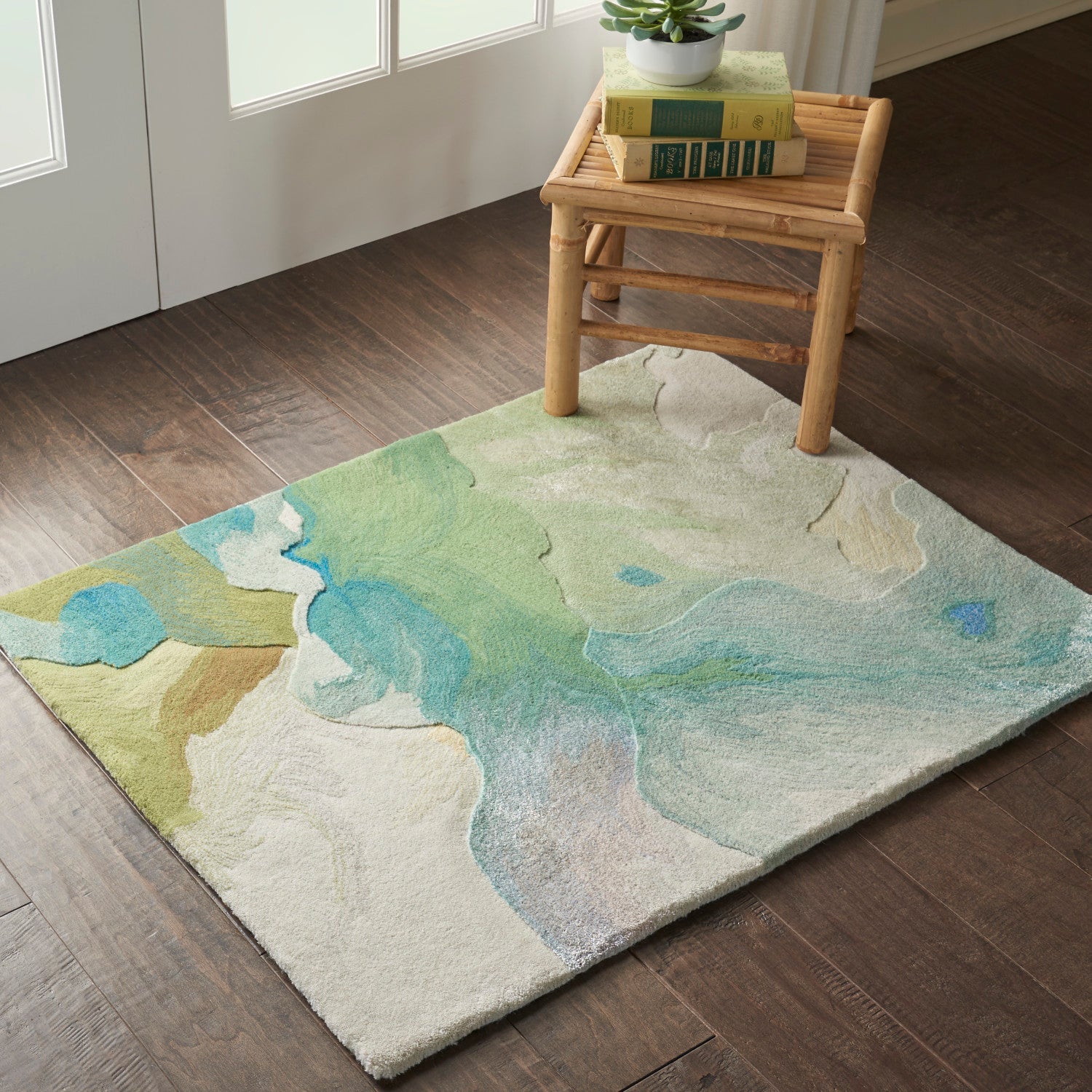 Prismatic Seafoam Modern Rug