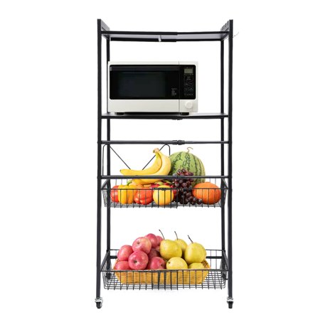 4 Tier Baker's Rack Microwave Oven Stand Kitchen Storage Organizer Home Rack