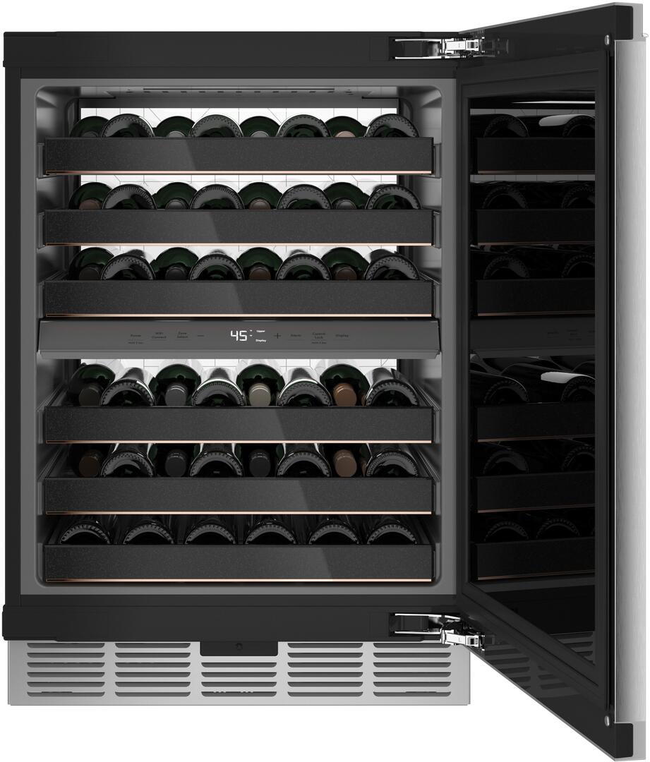 Cafe CCR06DM2PS5 24 Inch Platinum Glass Wine Cooler