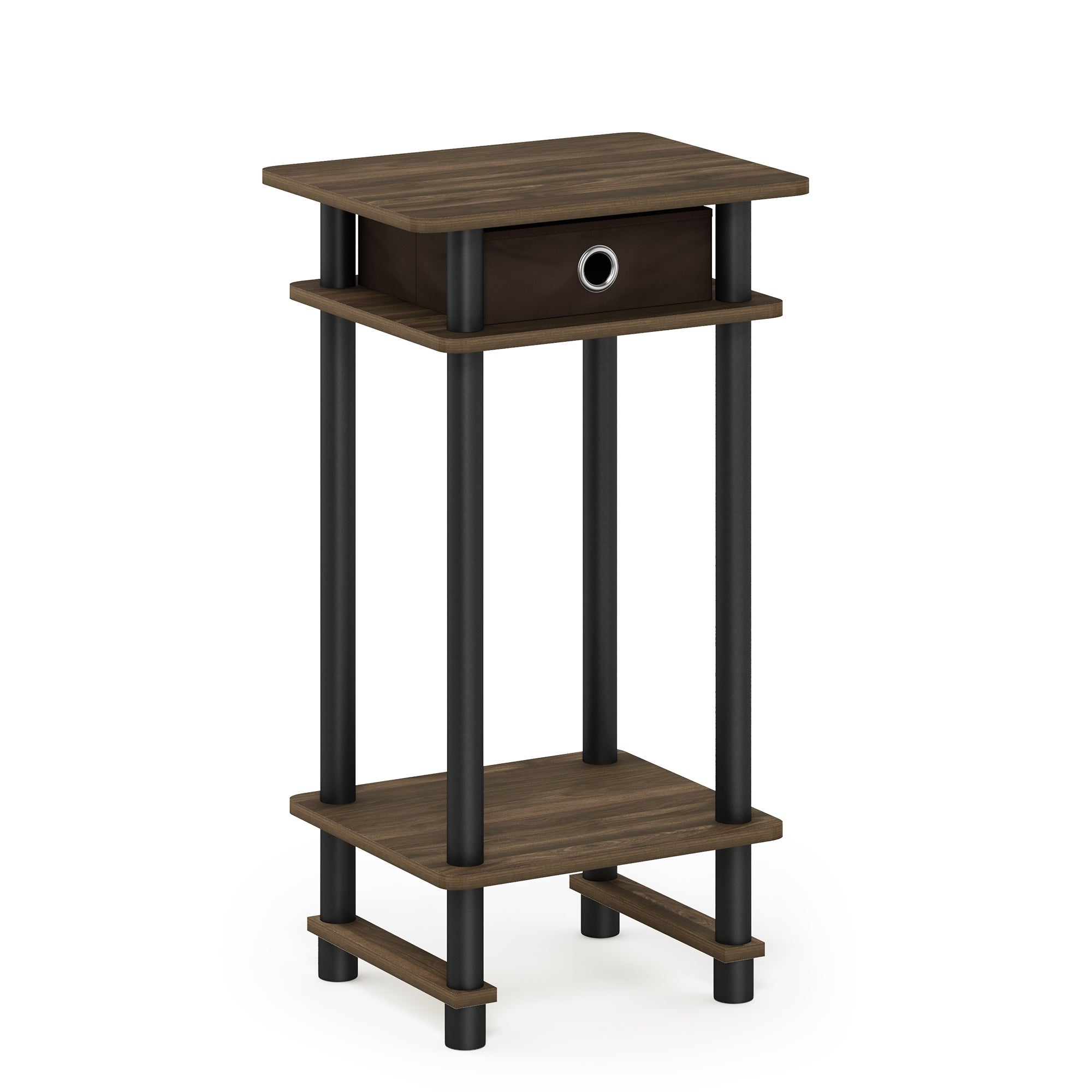 Furinno Turn-N-Tube Tall End Table with Bin