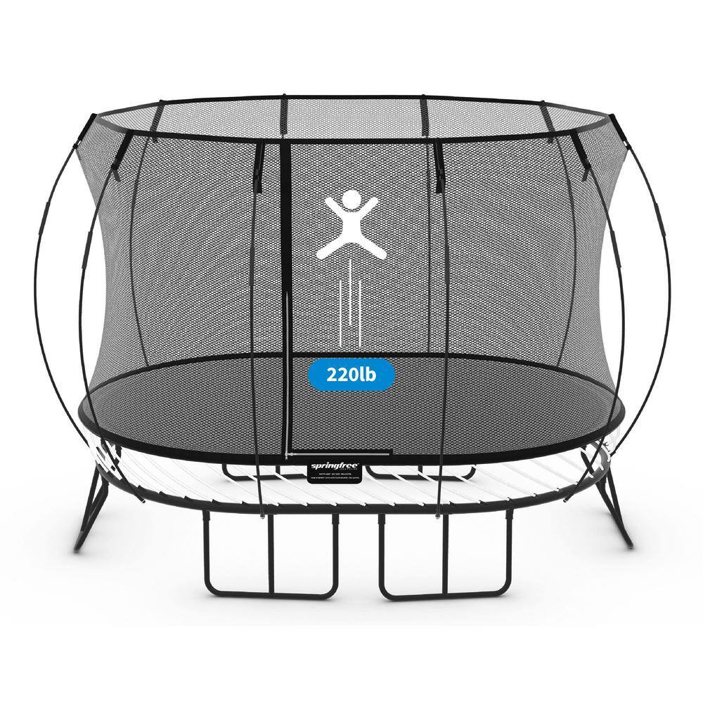 SPRINGFREE Kids 8 ft. x 13 ft. Outdoor Large Oval Trampoline with Enclosure O92