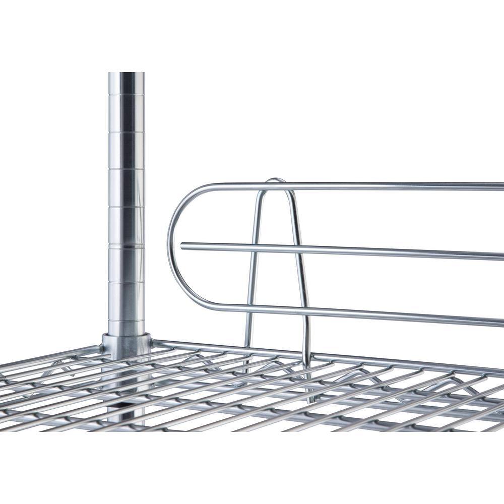 TRINITY EcoStorage Chrome 6-Tier Rolling Steel Wire Shelving Unit (48 in. W x 77 in. H x 18 in. D) TBFC-0907