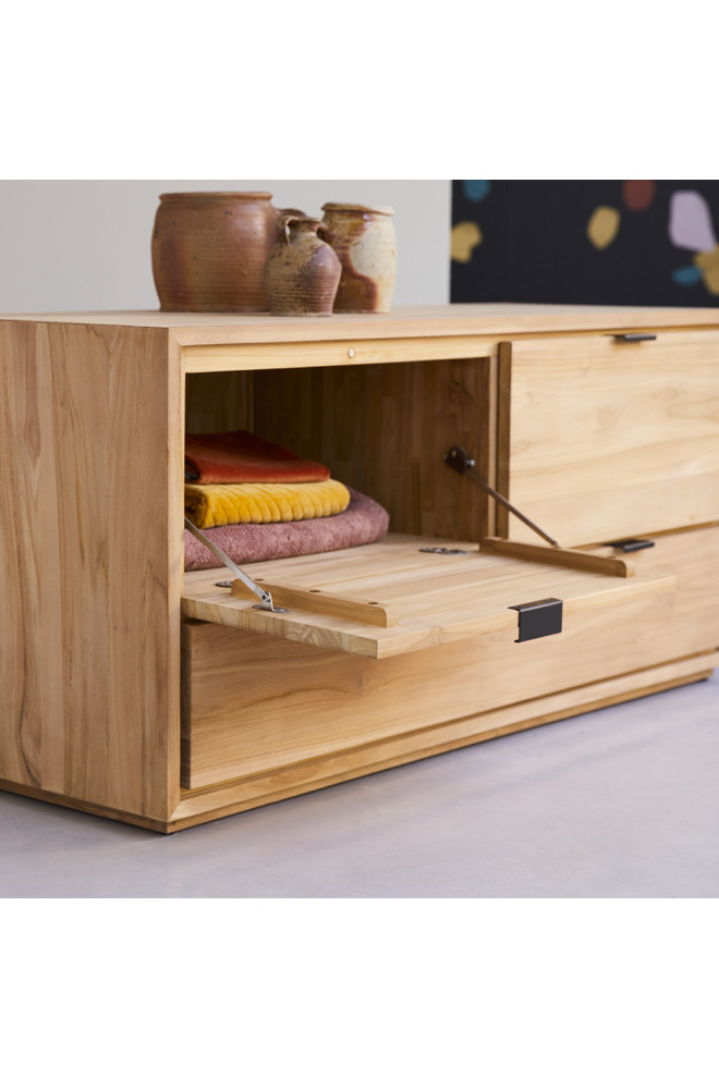 Solid Teak TV Unit  Tikamoon Senson   Transitional   Entertainment Centers And Tv Stands   by Oroa   Distinctive Furniture  Houzz