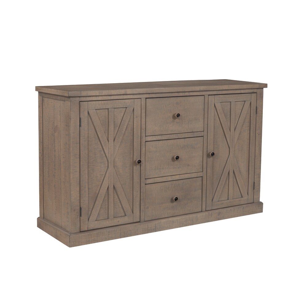 Alpine Furniture Arlo Wood Sideboard  Natural Brown