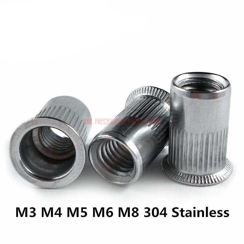 20pcs M3 M4 M5 M6 M8 304 Stainless Steel Rivnut Small Countersunk Head Riveted Nuts Insert Nutsert Cap Rivet Nut Hw149