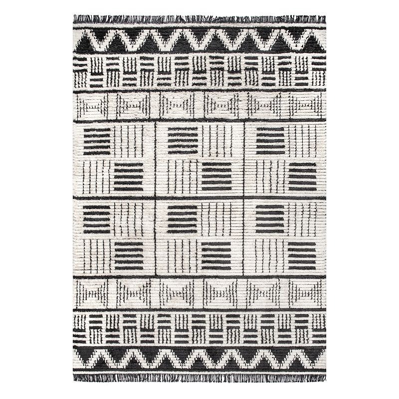 nuLoom Christy Aztec Soft Shag Fringe Area Rug