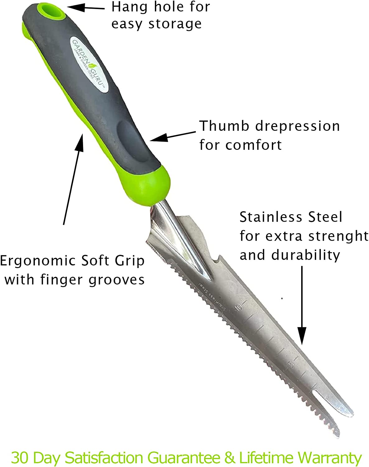 Garden Guru Hand Weeder Trowel, Durable, Rust-Resistant and Ergonomic for All Your Gardening Needs, Garden Tools (4 Pack)