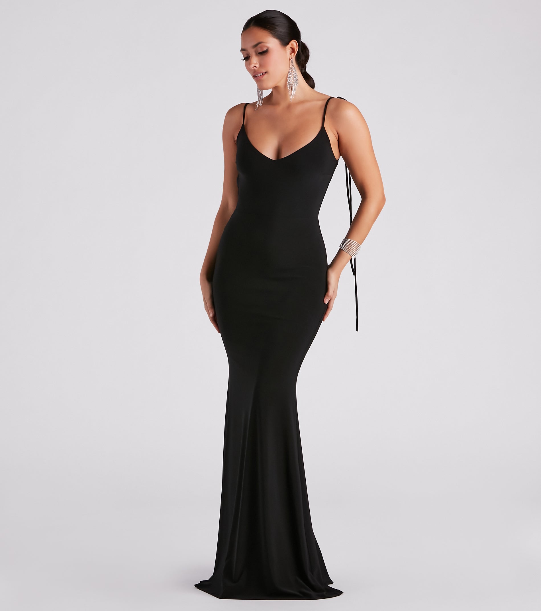 Clarence Formal Open Back Long Dress