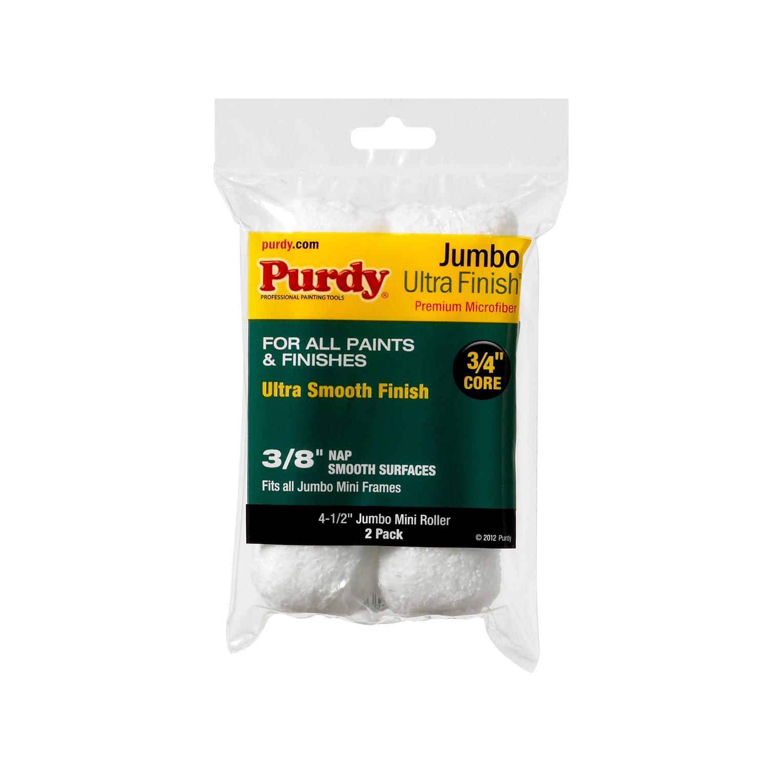 Purdy Ultra Finish Microfiber 4.5 in. W X 3/8 in. Mini Paint Roller Cover 2 pk