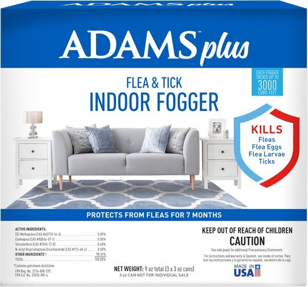 Adams Plus Flea Control Indoor Fogger