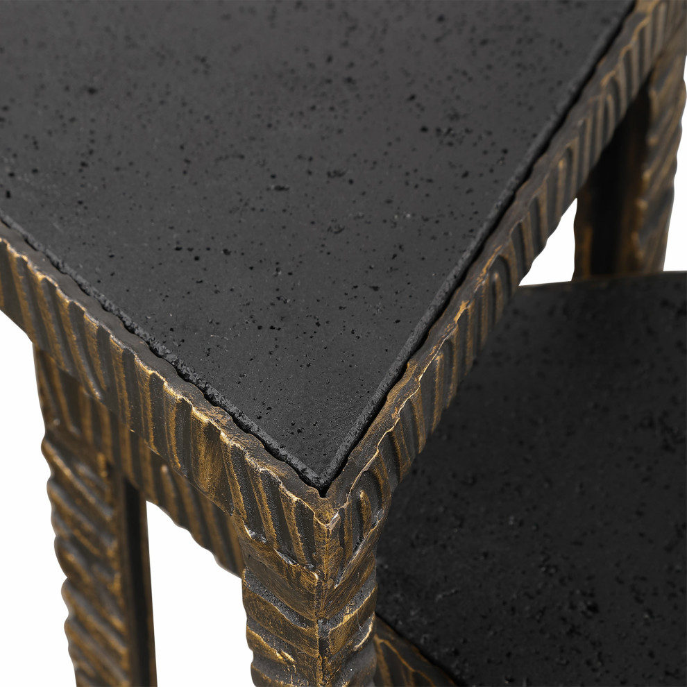 Samiria Triangular Accent Tables   Industrial   Side Tables And End Tables   by HedgeApple  Houzz