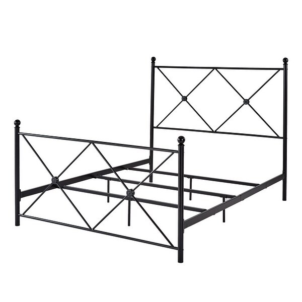 Aniket Metal Bed with Nightstands Set by iNSPIRE Q Classic - - 37851243