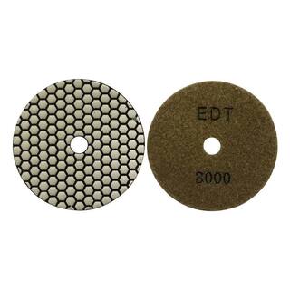 EDiamondTools 4 in. High Performance StoneConcrete Polishing Pads 7 Pad Set Wet or Dry #50 to #3000 Grit RDU4512481530_T