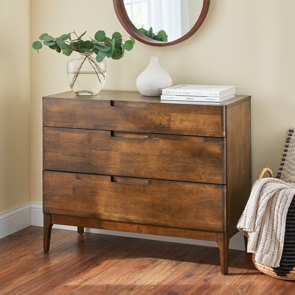 Lifestorey Lorraine Mid century Modern 3 drawer Dresser