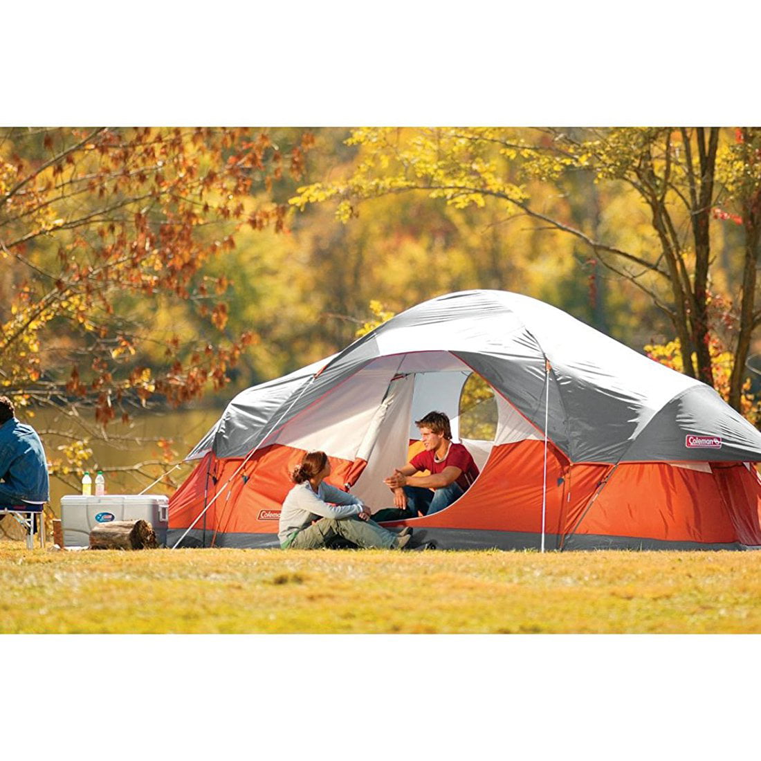 Coleman Red Canyon 8 Person 17 x 10 Foot Outdoor Camping Large Tent