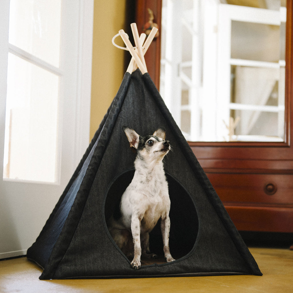 P.L.A.Y. Teepee Tent Urban Denim Dog and Cat Bed