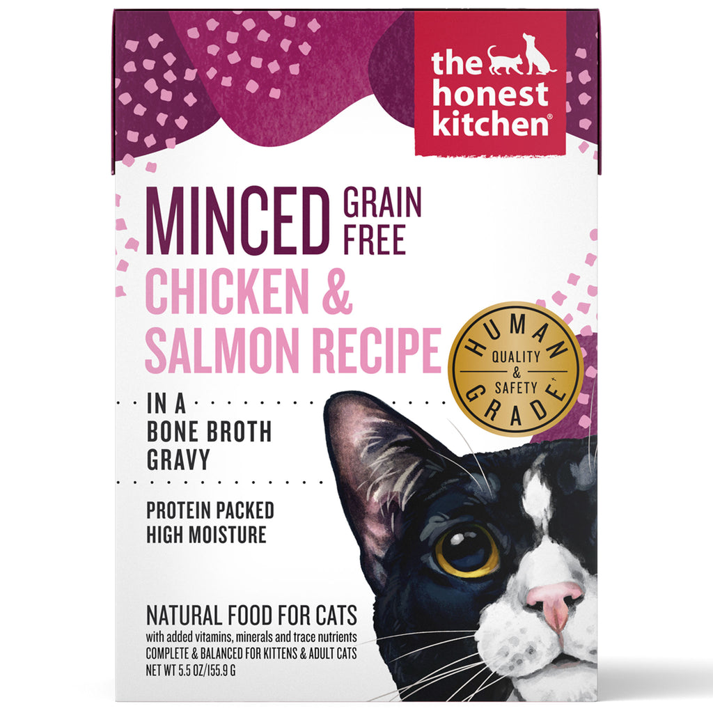 Honest Kitchen Grain-Free Minced Chicken and Salmon in Gravy Wet Cat Foo