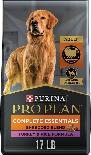 Purina Pro Plan Complete Essentials Shredded Blend Turkey and Rice Formula High Protein Dry Dog Food