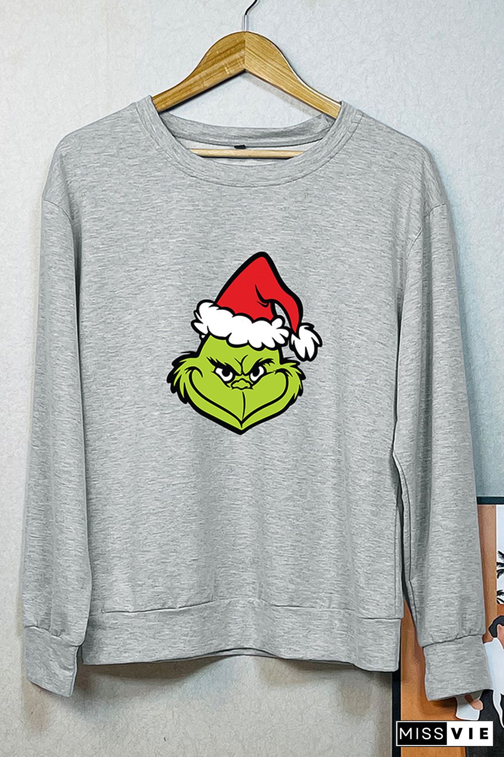 Christmas Grinch Face Sweatshirt Wholesale