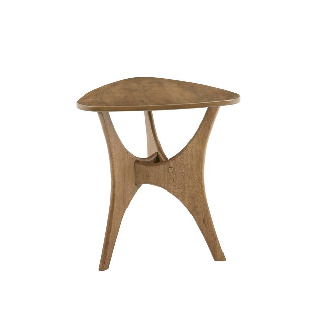 Blaze Triangular Wood Side Table