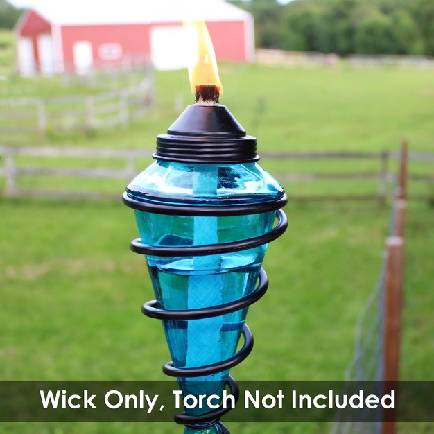 Sunnydaze Outdoor Long lasting Replacement Fiberglass Tiki Torch Oil Lamp Lantern Wick Strings