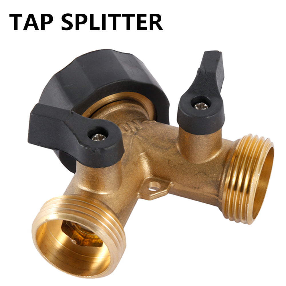 HOTBEST Double Tap Connector， Splitter Faucet Faucet Y 2 Way Garden Hose for 3/4 