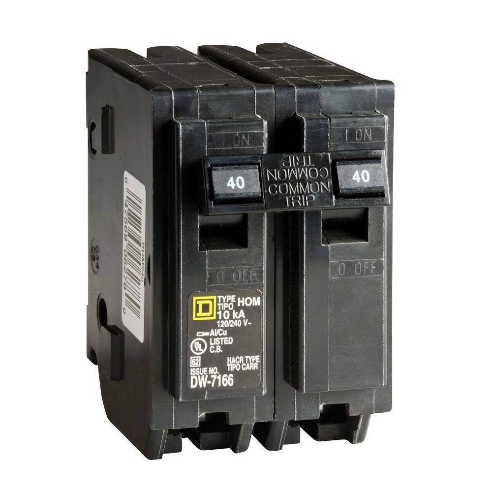 Square D Homeline 40 Amp 2-Pole Circuit Breaker (3-Pack) HOM240CP3