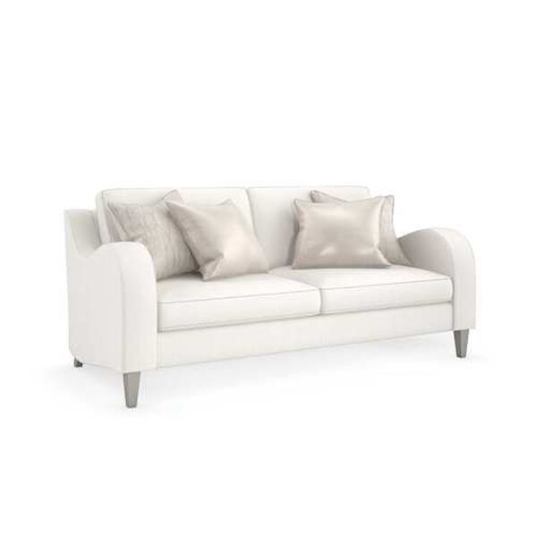 Victoria Sparkling Argent Cream Sofa