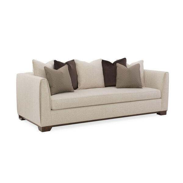 Modern Streamline Beige Sofa