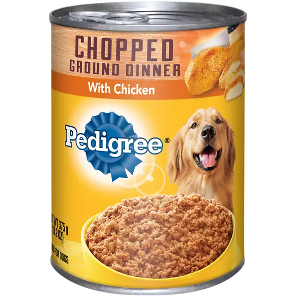 Pedigree Meaty Ground Dinner Chopped Chicken Canned Dog Food