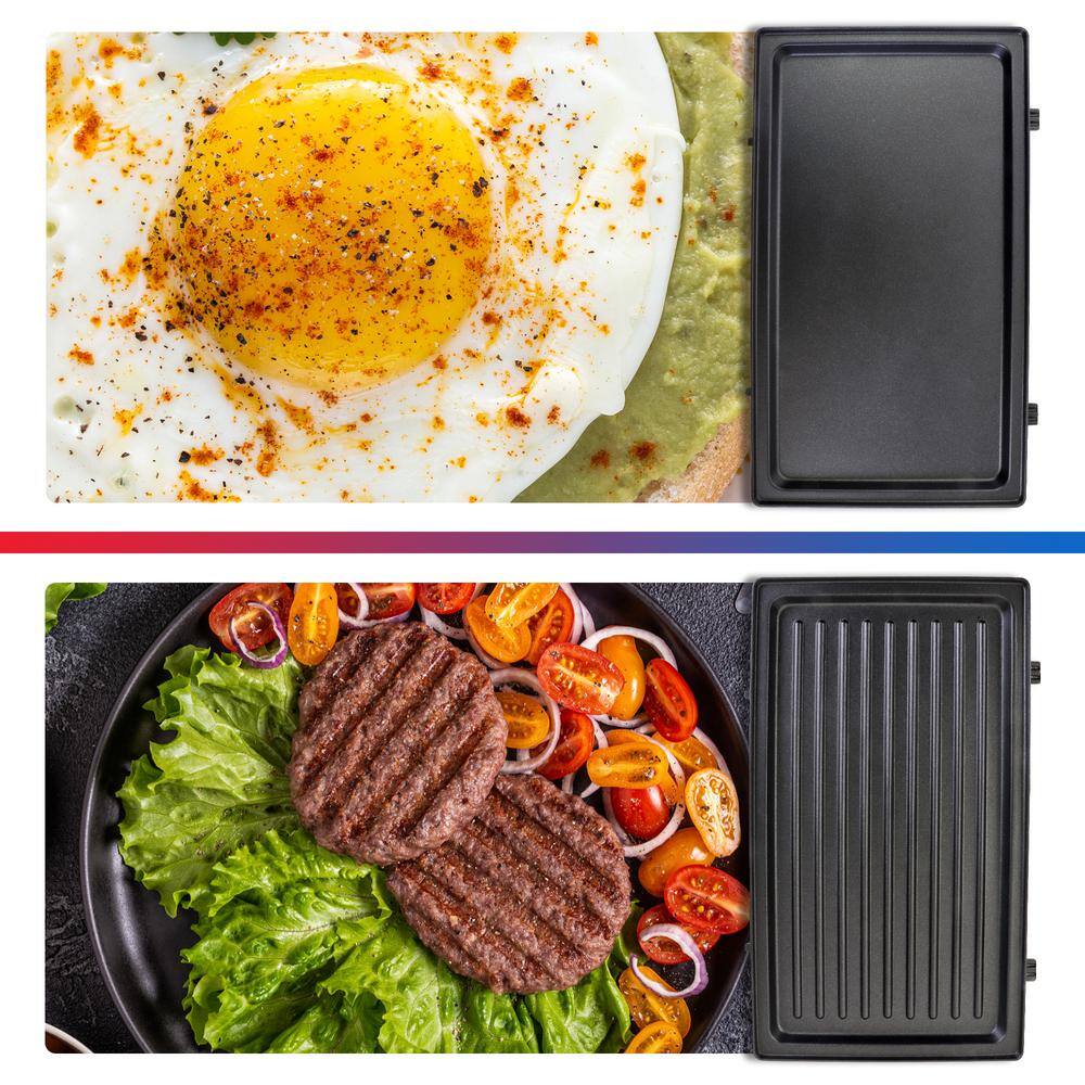 Total Chef 4-in-1 Waffle Iron Grill Sandwich Maker Griddle with Interchangeable Non-Stick Plates TCG08G-CA