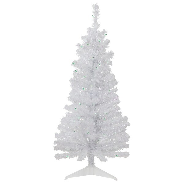 4' Prelit Rockport White Pine Artificial Christmas Tree